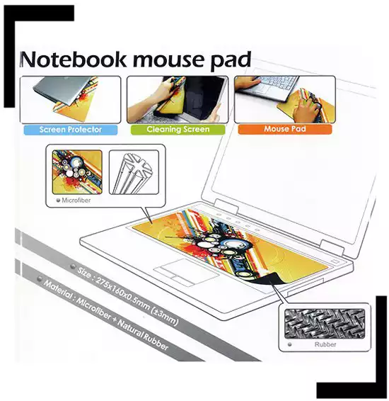 Mousepad bedrucken<br />
Notebook-Mousepad<br />
